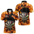 Fire Flame Dartboard Custom Dart Quarter-Zip, Dart Dart Team League