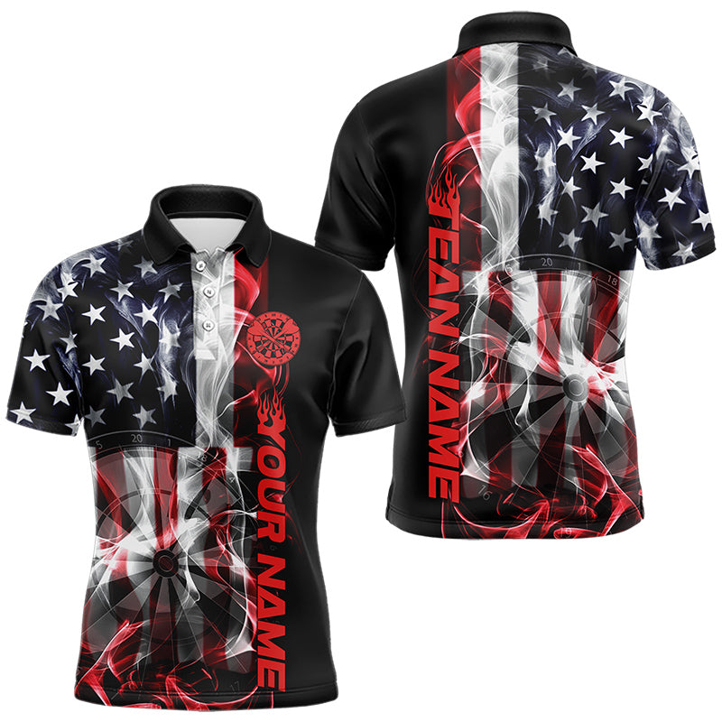 Custom Ameircan Flag Flame US Dart Quarter-Zip, Patriotic Dart Team
