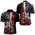 Custom Ameircan Flag Flame US Dart Quarter-Zip, Patriotic Dart Team