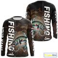 Brown Camouflage Fish Hook Custom Pike Long Sleeve Hooded Tournament Fishing