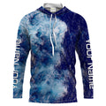 Personalized Saltwater Long sleeve Fishing UV Protection, Sea wave camo Fishing
