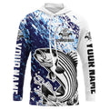 Striped Bass Fishing Custom Long Sleeve Performance Fishing, Striper Fishing | Blue
