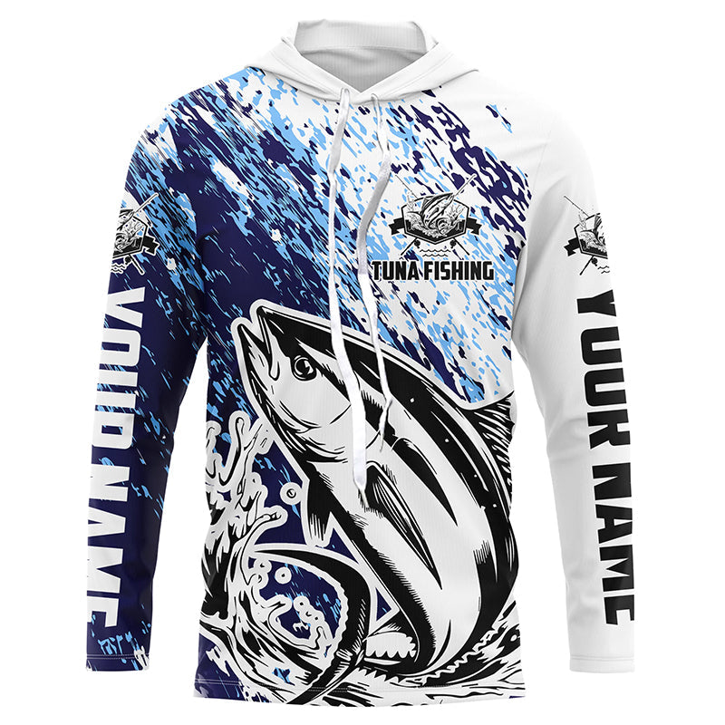 Tuna Fishing Custom Long Sleeve Performance Fishing, Tuna Saltwater Fishing