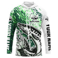 Custom Musky Fishing, Muskie Long Sleeve Performamce Fishing For Adult And Kid |Green
