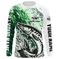 Custom Musky Fishing, Muskie Long Sleeve Performamce Fishing For Adult And Kid |Green