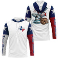 Custom Texas Flag Fishing, Texas Slam Redfish, Trout, Fllounder Long Sleeve