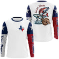 Custom Texas Flag Fishing, Texas Slam Redfish, Trout, Fllounder Long Sleeve