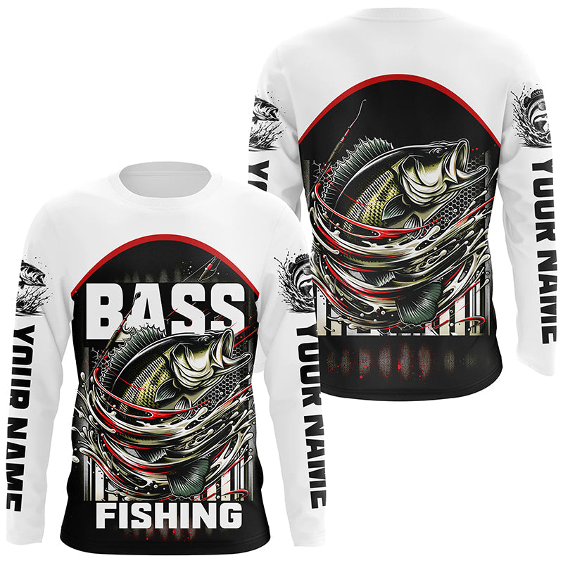 Custom Largemouth Bass Fishing, Bass Long Sleeve Tournament Fishing And Women
