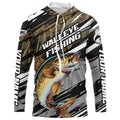 Walleye Fishing Camo Long Sleeve Fishing, Custom Walleye Tournament Fishing