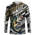 Bass Fishing Camo Long Sleeve Fishing, Custom Largemouth Bass Tournament Fishing