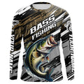 Bass Fishing Camo Long Sleeve Fishing, Custom Largemouth Bass Tournament Fishing