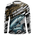 Chinook Salmon Fishing Camo Long Sleeve Fishing, Custom King Salmon Fishing
