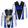 Walleye Fishing Long Sleeve Tournament For Fishing Team With Custom Name And Number | Blue