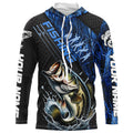 Custom Bass Fishing Long Sleeve Tournament, Bass Fisherman | Blue Camo