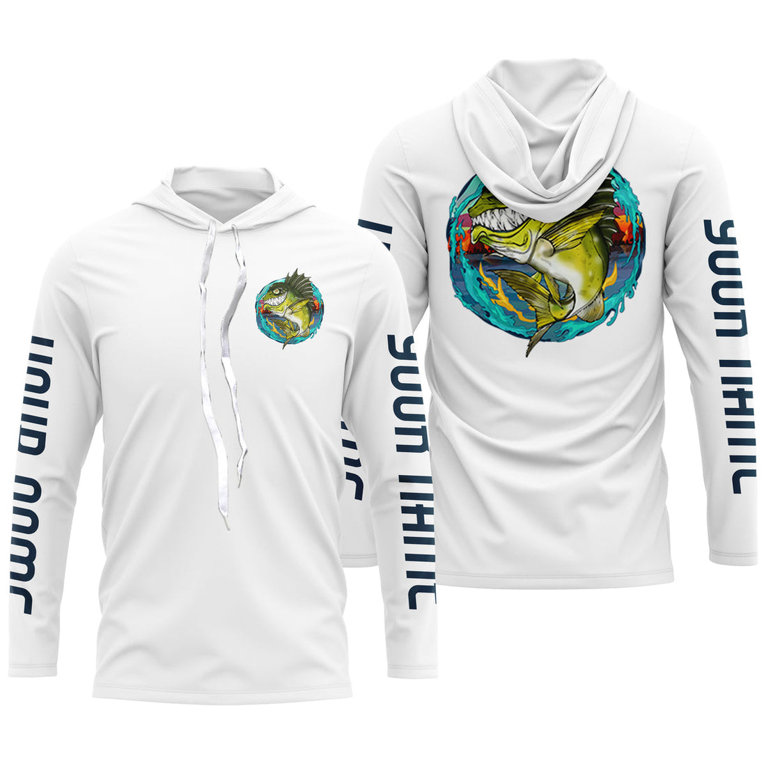 Custom Angry Bass Fishing, Largemouth Bass Long sleeve performance Fishing