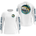 Custom Angry Yellowfin Tuna Fishing, Tuna Long sleeve performance Fishing