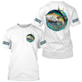 Custom Angry Yellowfin Tuna Fishing, Tuna Long sleeve performance Fishing