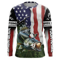 Personalized American Flag Bass Fishing, Patriotic Bass Tournament Fishing