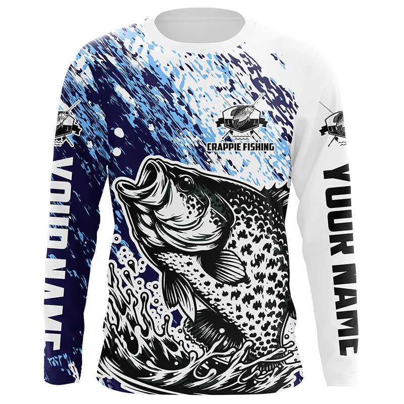 Personalized Crappie Long Sleeve Tournament Fishing, Crappie Fishing Fishing Gifts