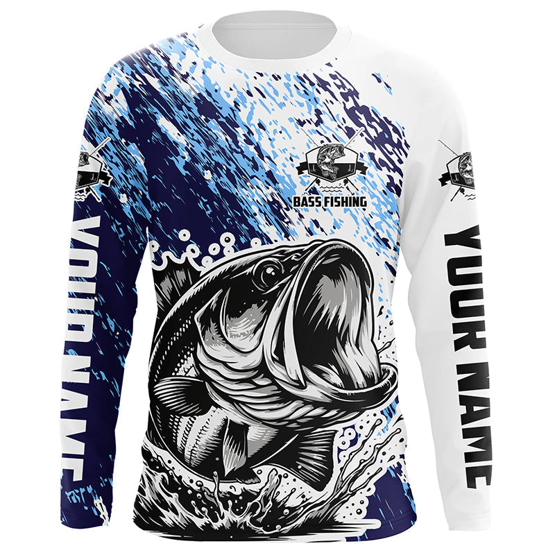 Personalized Bass Long Sleeve Tournament Fishing, Bass Fishing Fishing Gifts