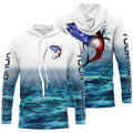 American Flag Tuna Long Sleeve Fishing, Custom Patriotic Tuna Tournament Fishing
