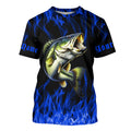 Custom Bass Fishing, Bass Long sleeve Fishing personalized Fishing gifts | blue