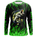 Custom Bass Fishing, Bass Long sleeve Fishing personalized Fishing gifts | green