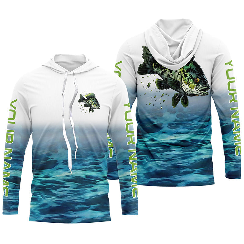 Custom Crappie Long Sleeve Tournament Fishing, Crappie Fishing | Blue