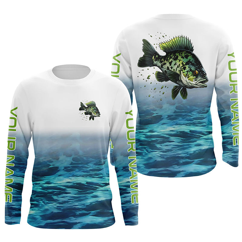 Custom Crappie Long Sleeve Tournament Fishing, Crappie Fishing | Blue