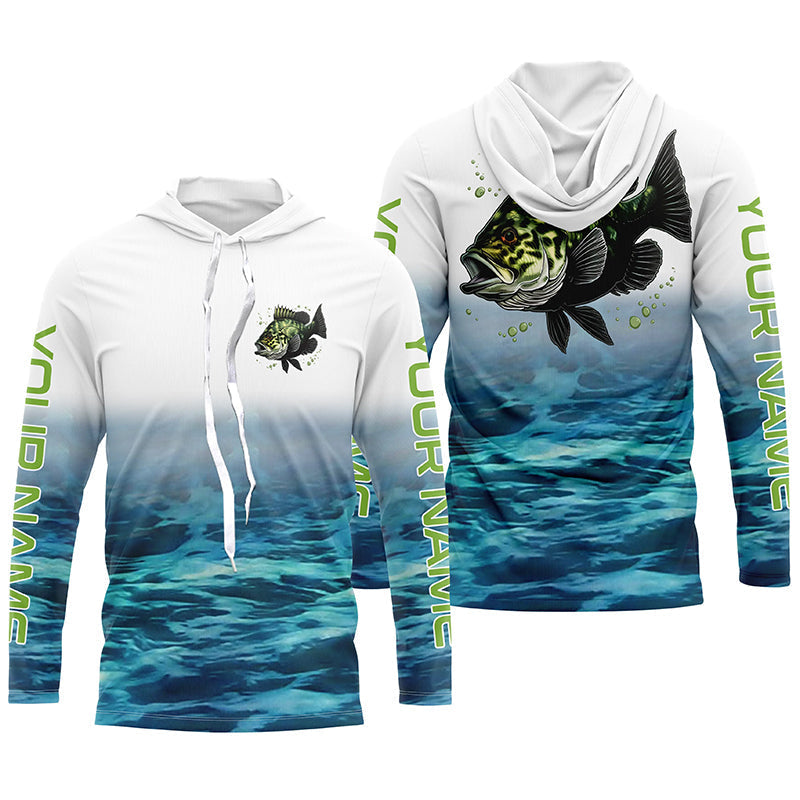 Custom Crappie Long Sleeve Tournament Fishing, Crappie Fishing | Blue