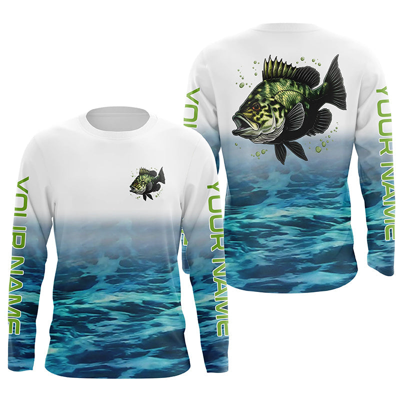 Custom Crappie Long Sleeve Tournament Fishing, Crappie Fishing | Blue