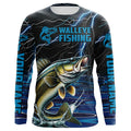 Blue Thunder Lightning Custom Walleye Long Sleeve Tournament Fishing, Walleye Fishing