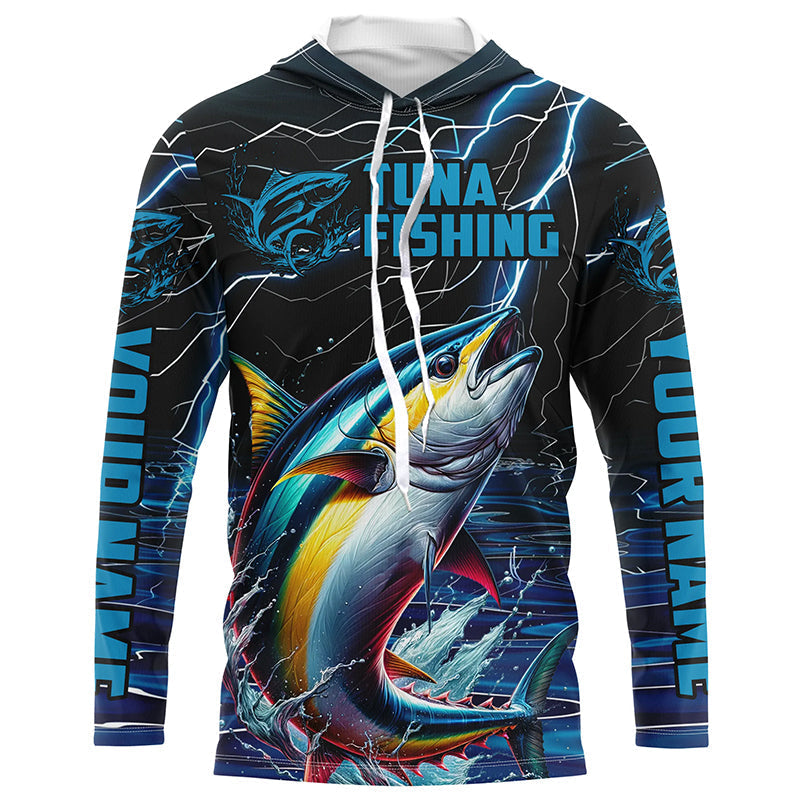 Blue Lightning Custom Yellowfin Tuna Long Sleeve Saltwater Fishing, Tuna Fishing