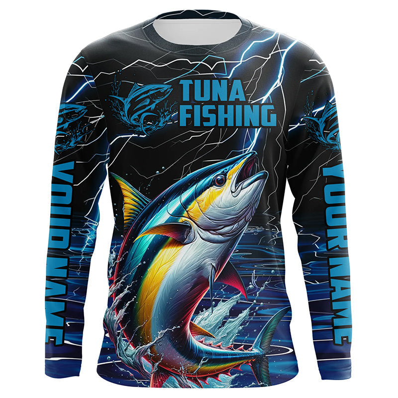 Blue Lightning Custom Yellowfin Tuna Long Sleeve Saltwater Fishing, Tuna Fishing