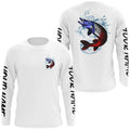 Personalized American Flag Musky Fishing, Patriotic Muskie Long Sleeve Fishing