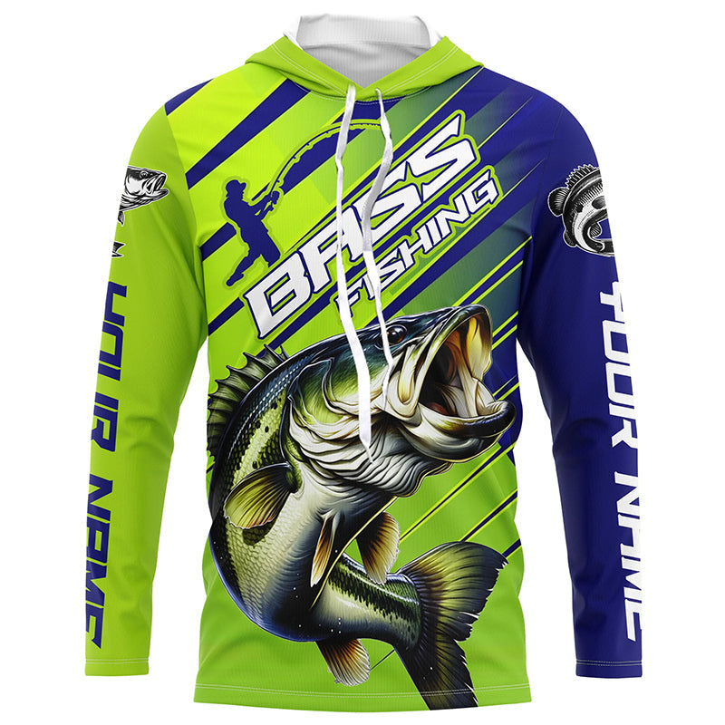 Custom Largemouth Bass Fishing Uv Protection Long Sleeve, Bass Tournament Fishing
