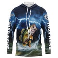 Blue Thunder Lightning Custom Largemouth Bass Fishing Tournament Fishing T