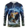 Blue Thunder Lightning Custom Walleye Fishing Tournament Fishing T