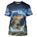 Blue Thunder Lightning Custom Walleye Fishing Tournament Fishing T