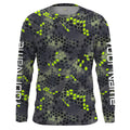 Forest lime green Fishing Hunting camo Custom Long Sleeve performance Fishing UV Protection