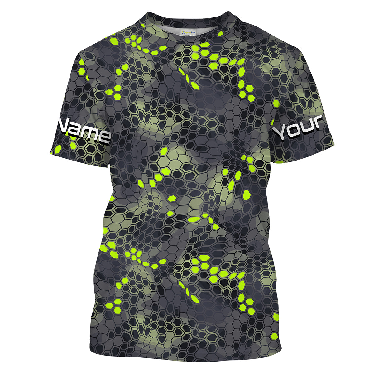 Forest lime green Fishing Hunting camo Custom Long Sleeve performance Fishing UV Protection