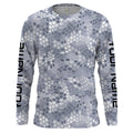 Gray Fishing Hunting camo Custom Long Sleeve performance Fishing UV Protection