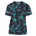 Blue and gray Fishing Hunting camo Custom Long Sleeve performance Fishing UV Protection