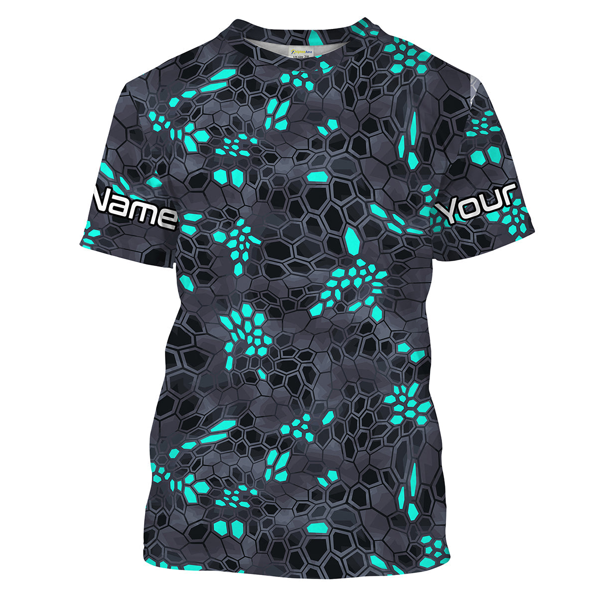 Blue and gray Fishing Hunting camo Custom Long Sleeve performance Fishing UV Protection
