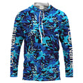 Blue Fishing Hunting camo Custom Long Sleeve performance Fishing UV Protection