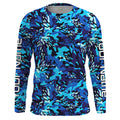 Blue Fishing Hunting camo Custom Long Sleeve performance Fishing UV Protection