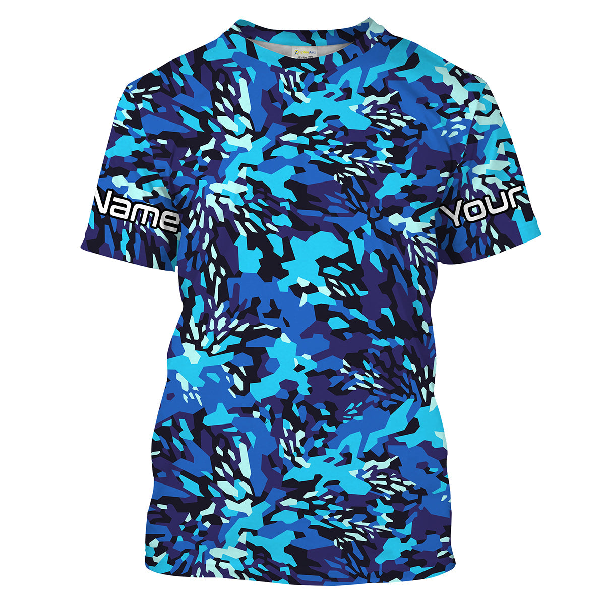 Blue Fishing Hunting camo Custom Long Sleeve performance Fishing UV Protection