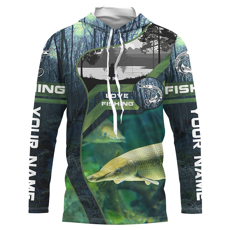 Alligator Gar Custom Long Sleeve Uv Fishing, Gar Hunter Fishing Gifts