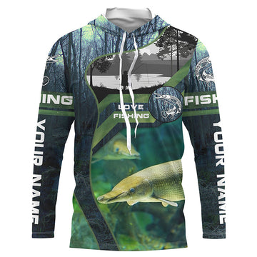 Alligator Gar Custom Long Sleeve Uv Fishing, Gar Hunter Fishing Gifts