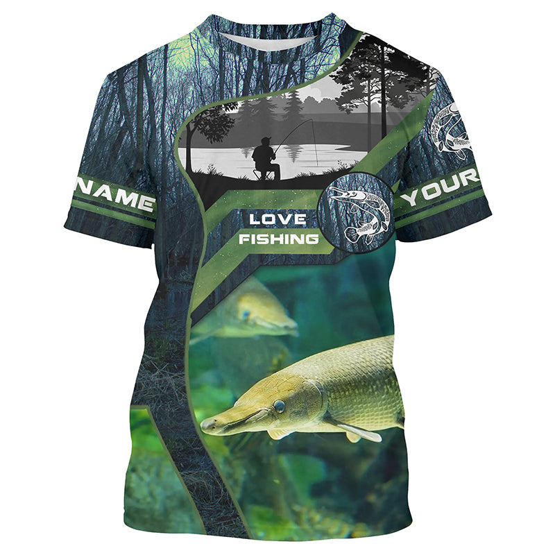 Alligator Gar Custom Long Sleeve Uv Fishing, Gar Hunter Fishing Gifts